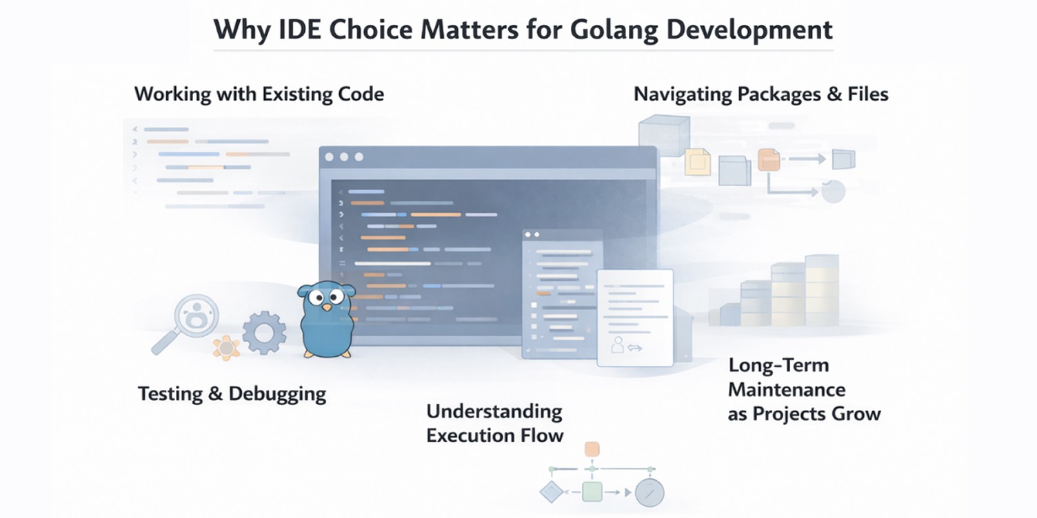 a snapshot of why IDE choice matters for Golang Development